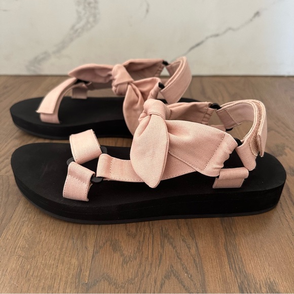 NIB Loeffler Randall Women's Maisie Linen Cotton Sport Sandals Berlap/Black 9.5M - Picture 4 of 7